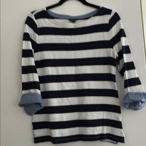 NAUTICA Striped Navy and White Women's Top
